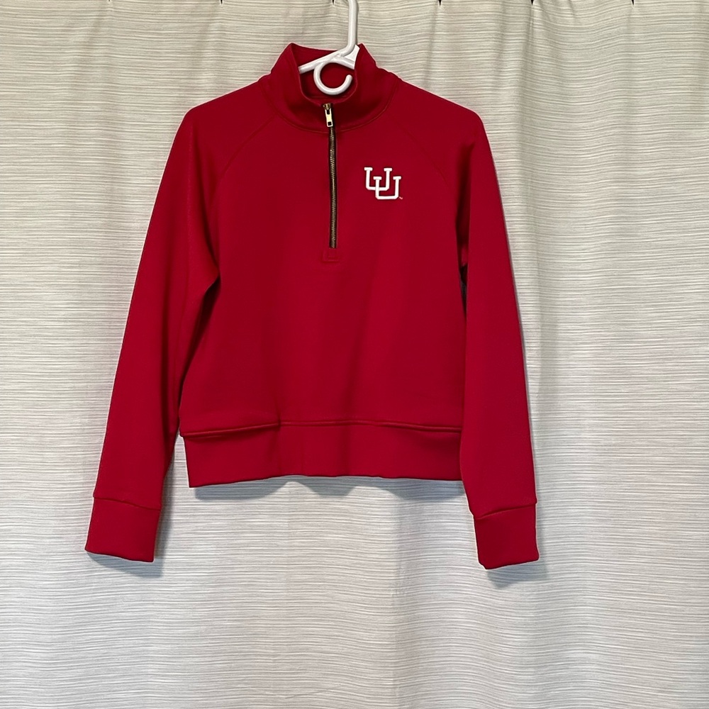 Albion Utah Oxford 1/2 zip Crimson sweatshirt